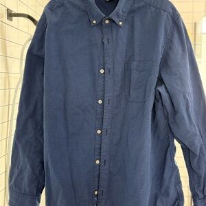 Carbon 2 Cobalt Men's Blue Button-Down dot cotton Shirt large tall